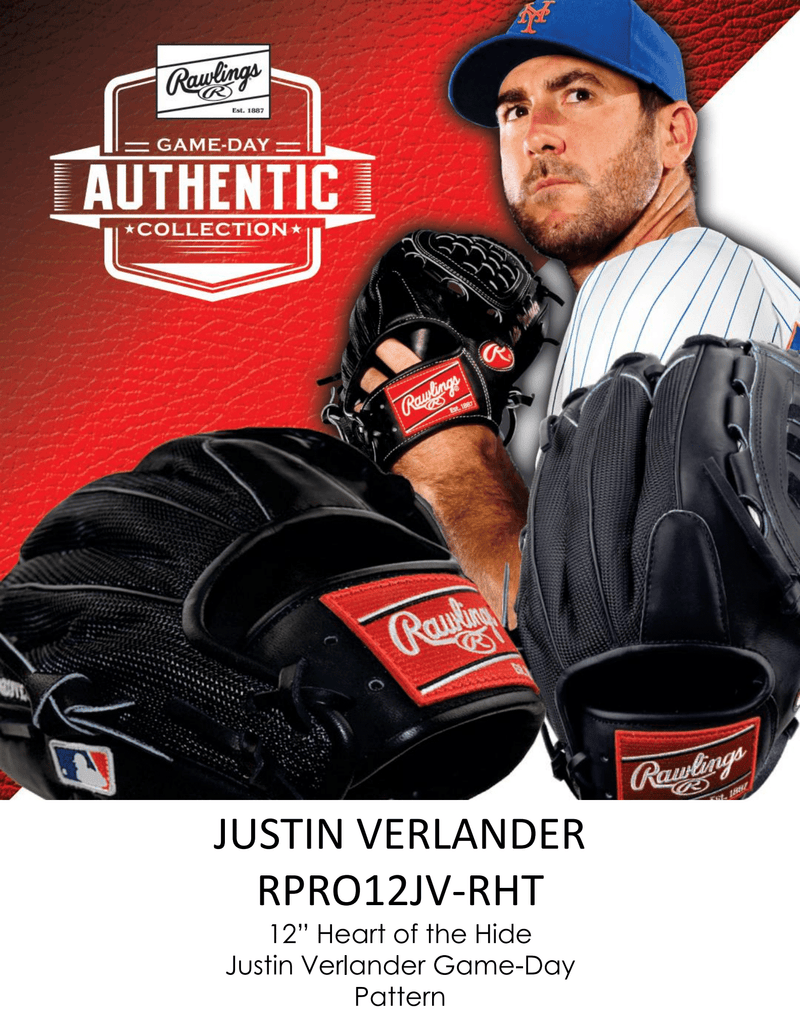 SÉRIE "HEART OF THE HIDE" DE RAWLINGS - COLLECTION MLB - JUSTIN VERLANDER