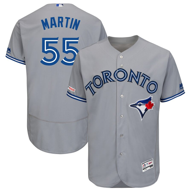 Le Majestic MLB Flex Base Official Russell Martin Blue Jays Away Jersey